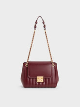 Charles & Ke*th -  Donna Crinkle-Effect Shoulder Bag - Burgundy